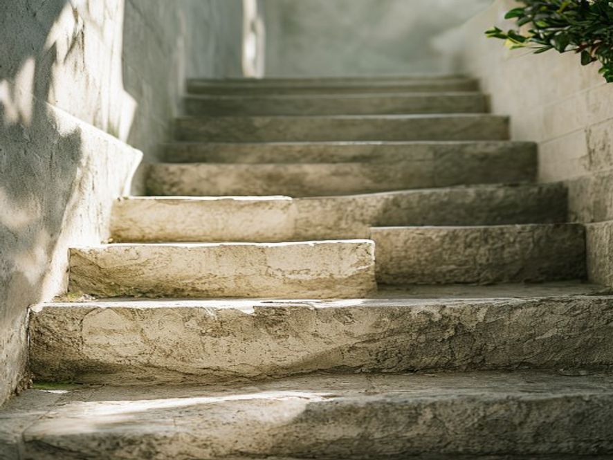 Outdoor movement space Outdoor staircase with natural lighting during daytime